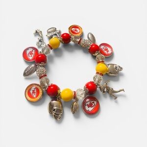 Kansas City Chiefs Charm Bracelet - Red & Yellow Team Bracelet